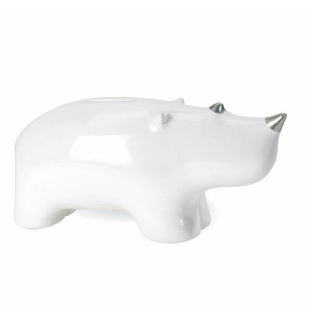 NWT C.R. Gibson Rhino Ceramic Coin Bank